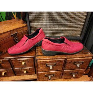 Ecco Women's Red Slip-On Comfort Shoes Size 8.5/9